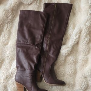 Chic Over the Knee Brown Boots